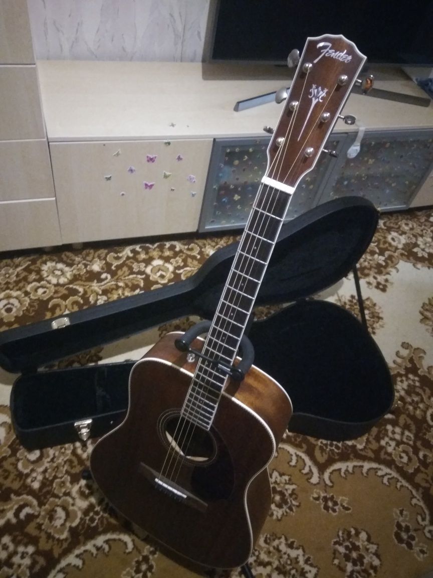 Акустическая гитара Fender PM-1 Mahogany NE Массив Махагони все части
