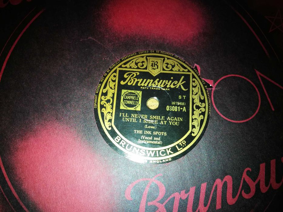 THE INK SPOTS-I'll Never Smile Again Until I Smile - Ed Ing- 78RPM-10'