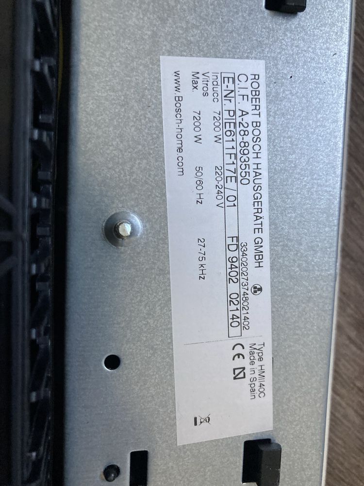 Płyta indukcyjna Bosch PIE611F17E / 01