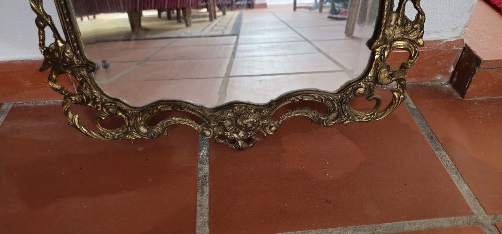 Espelho antigo moudura em ferro