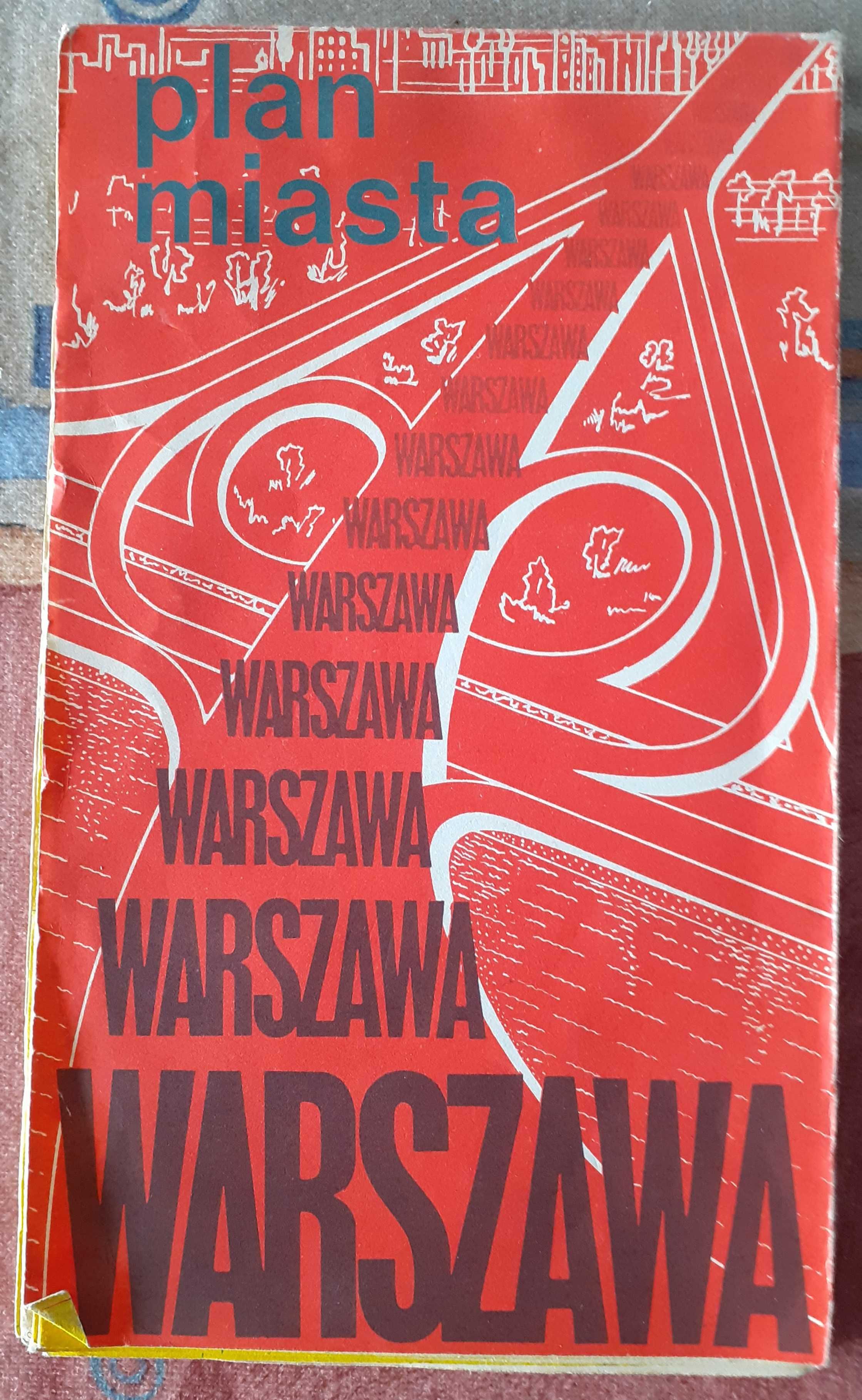 Plan miasta Warszawa z 1983 roku