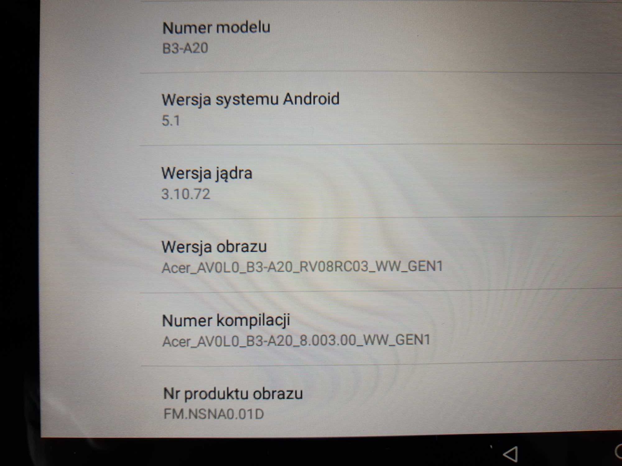 Tablet Acer Iconia One  B3-A20 10cali