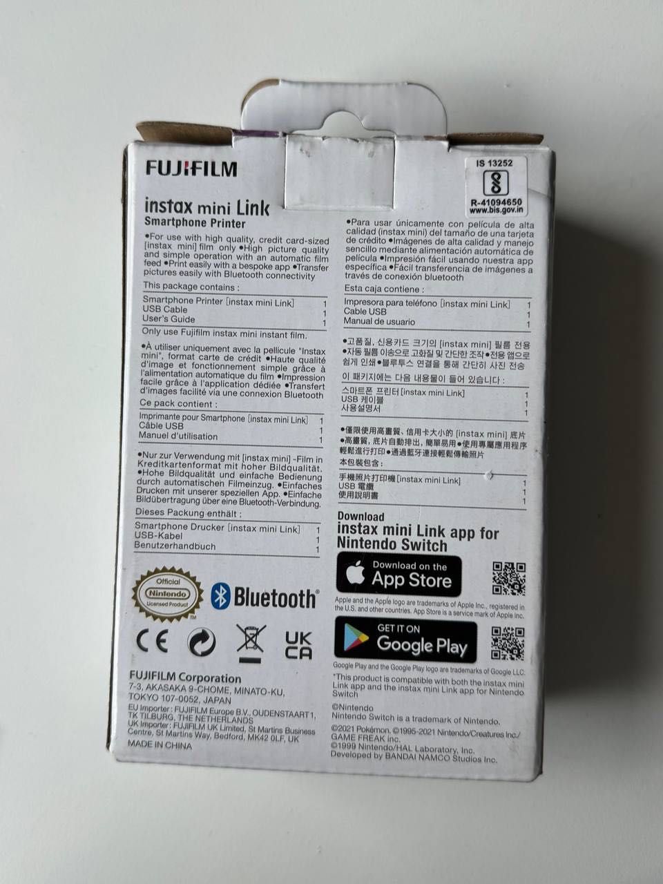 Fujifilm Instax Mini Link для Nintendo Switch новий