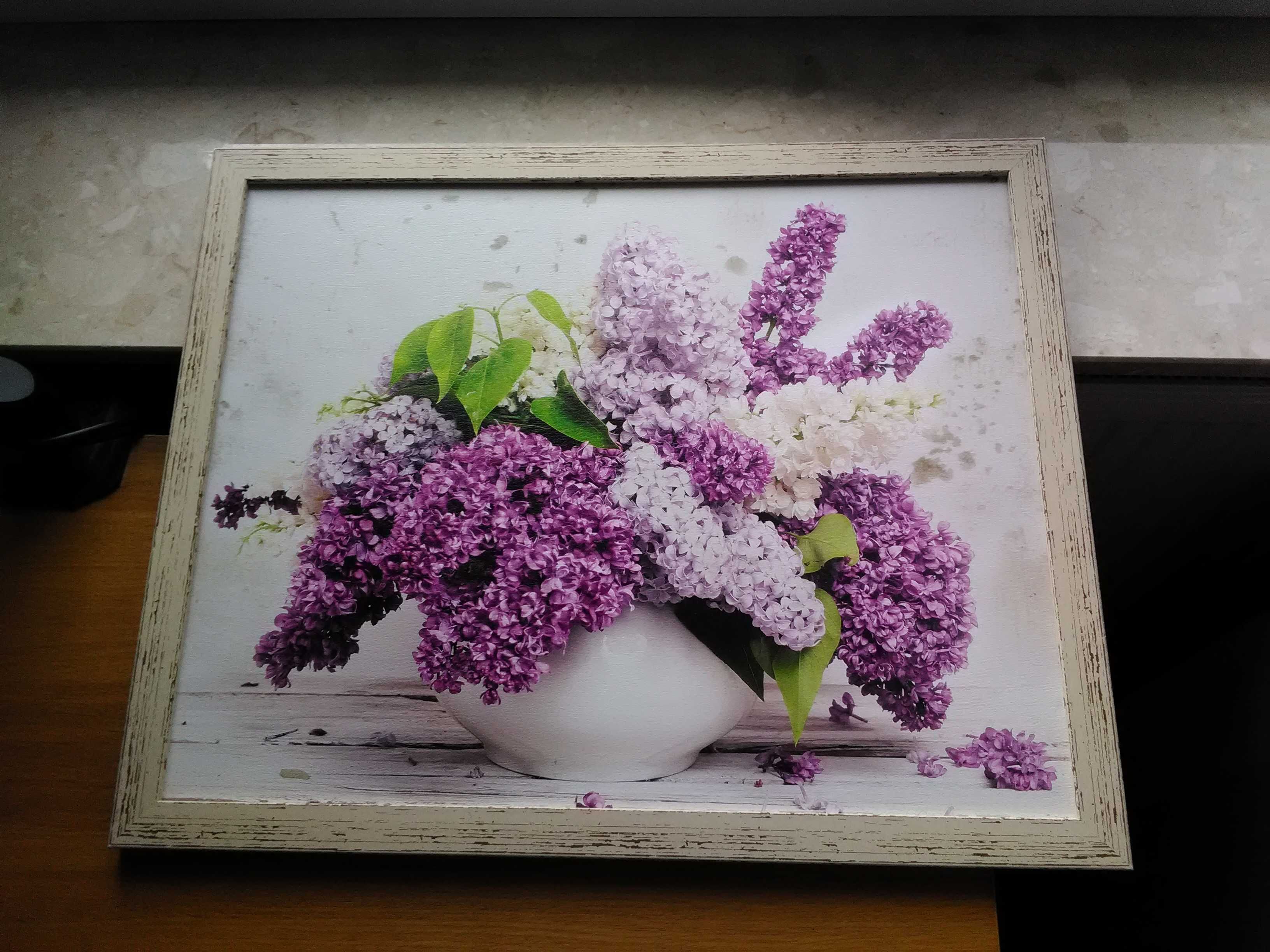 Obraz kwiaty bzy 40x50 w ramie