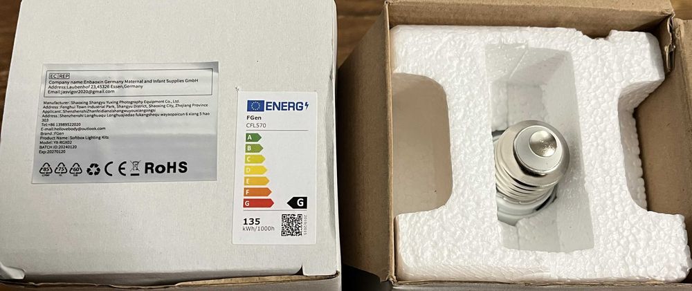 FGen Softbox 135 W – Zestaw oświetleniowy, fotograficzny 2 lampy