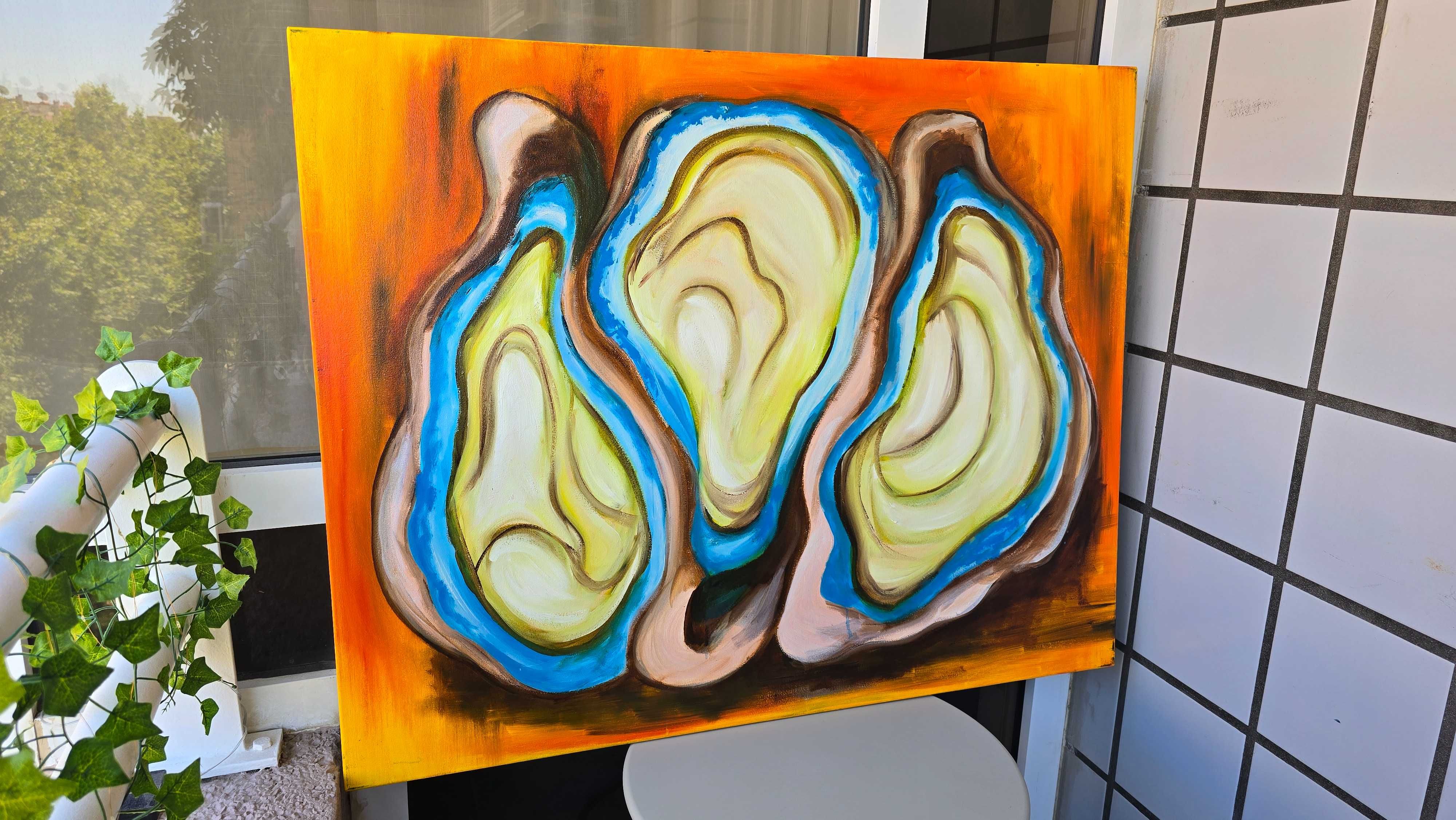 Formas abstratas de ostras 80 × 100 cm