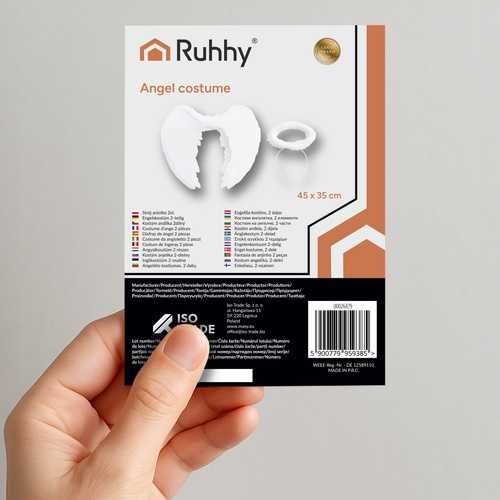 Przebranie Skrzydła aniołek kostium jasełka halloween kostium aureola