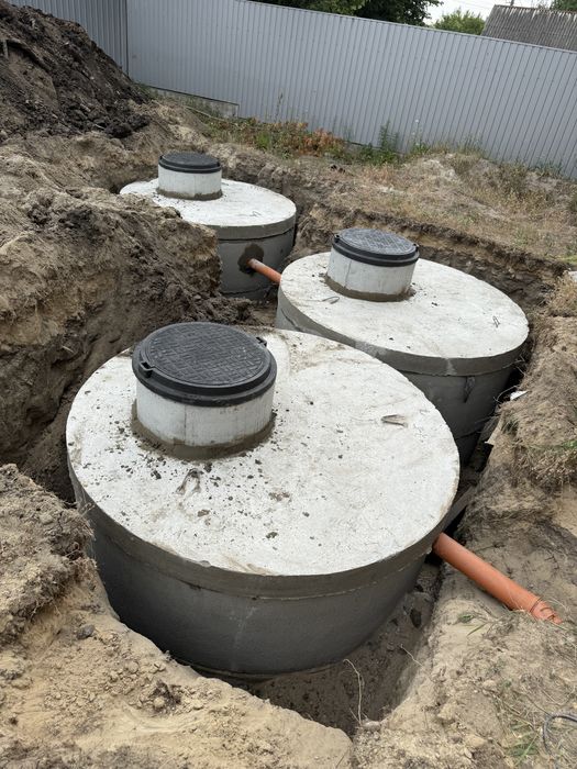 Скатик під ключ, копка каналізації, траншеї , вигрібні ями, зб кільця