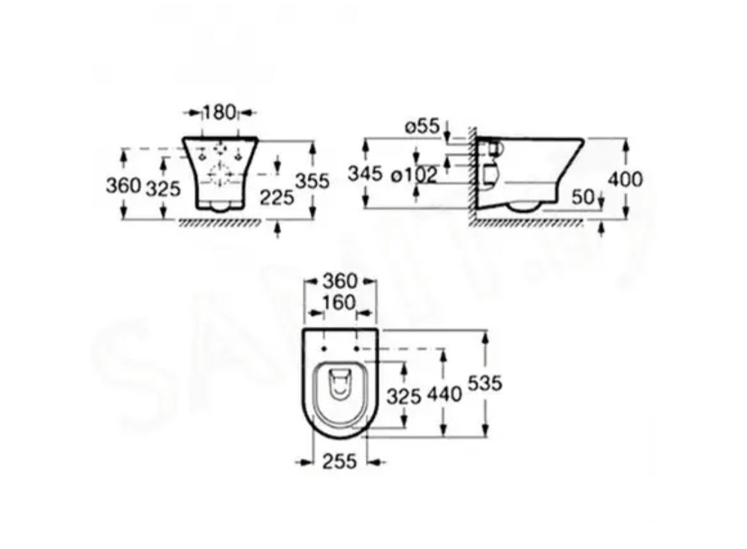 Чаша унитаза Roca Nexo A346640000