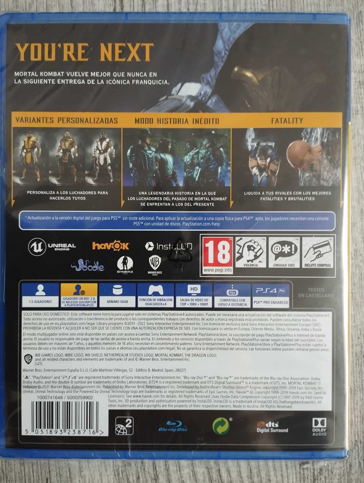 Nowa Gra Mortal Kombat 11 PS4/PS5 Playstation