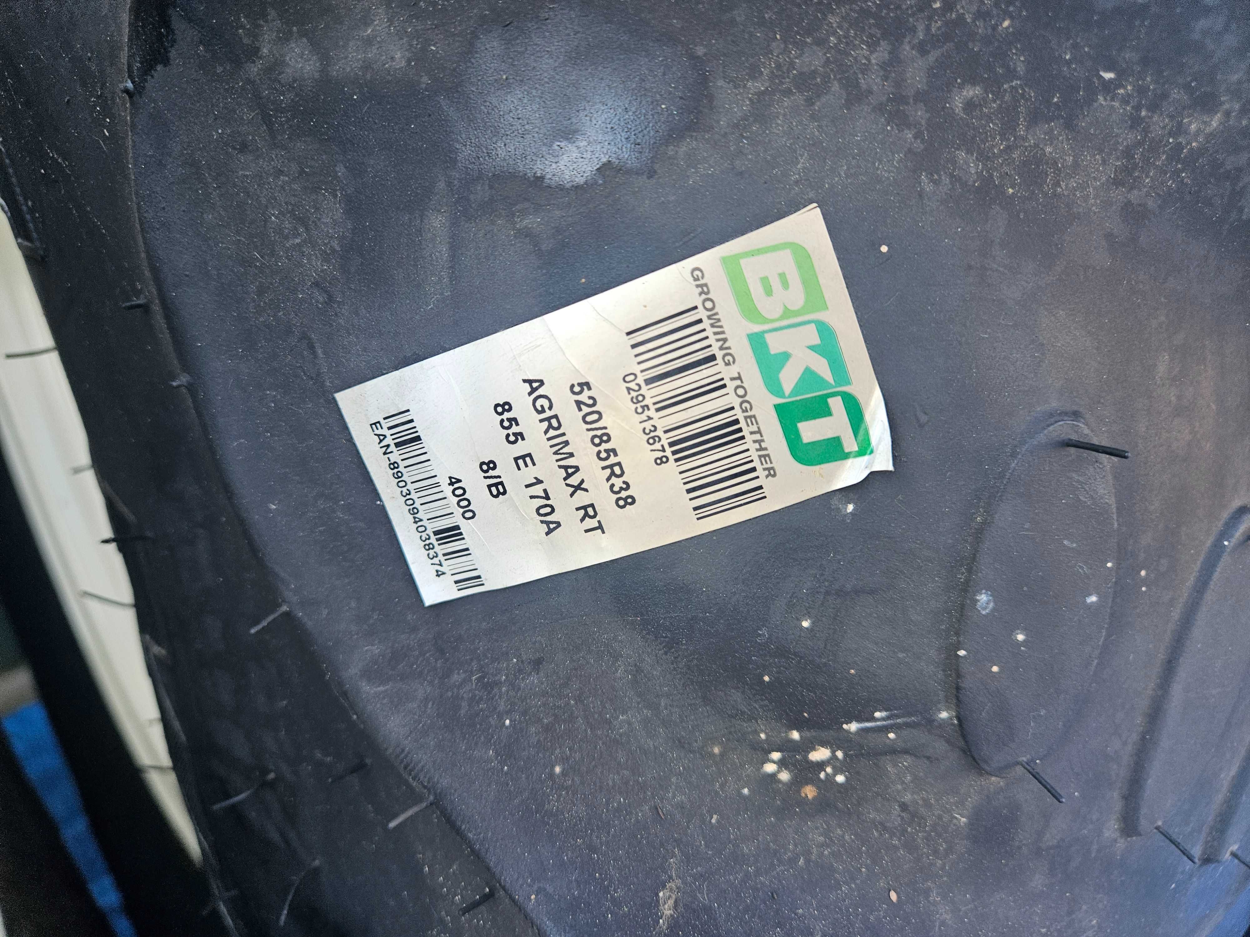 Koła Opony BKT 520/85 - R 38 RT 855 20.8 20,8R 38 Agrimax Koło Opona