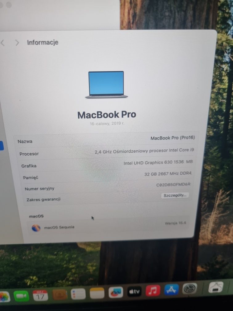 Macbook Pro 16 i9 32gb space gray