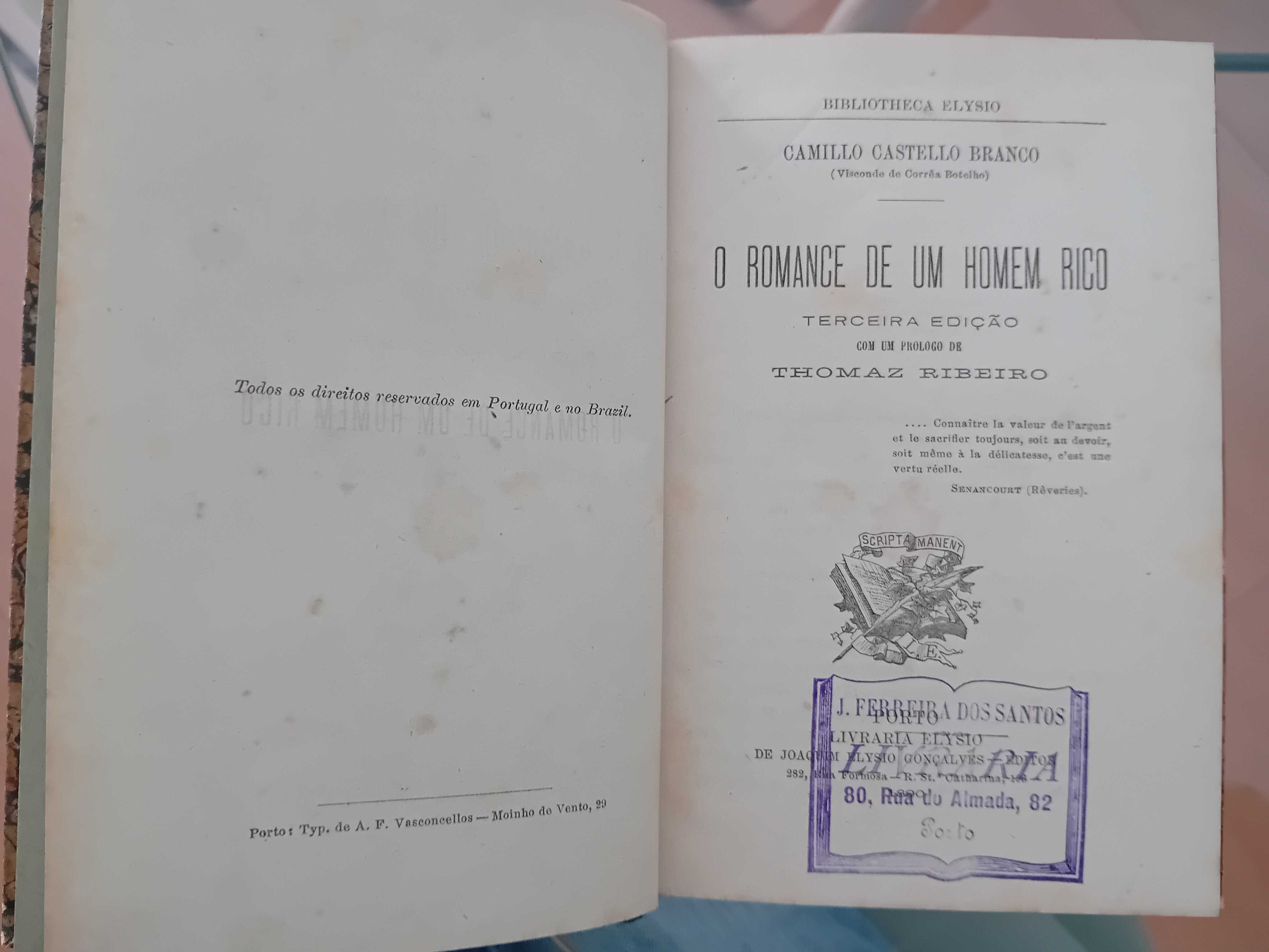 O romance de um homem rico Camilo Castelo Branco