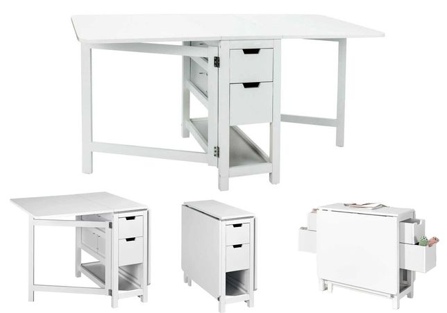 Stół składany 4 szuflady 2 blaty 150x74x80cm Demo - KURIER 0zł
