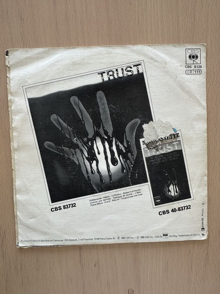 Vinil Single da banda Trust - L’Élite