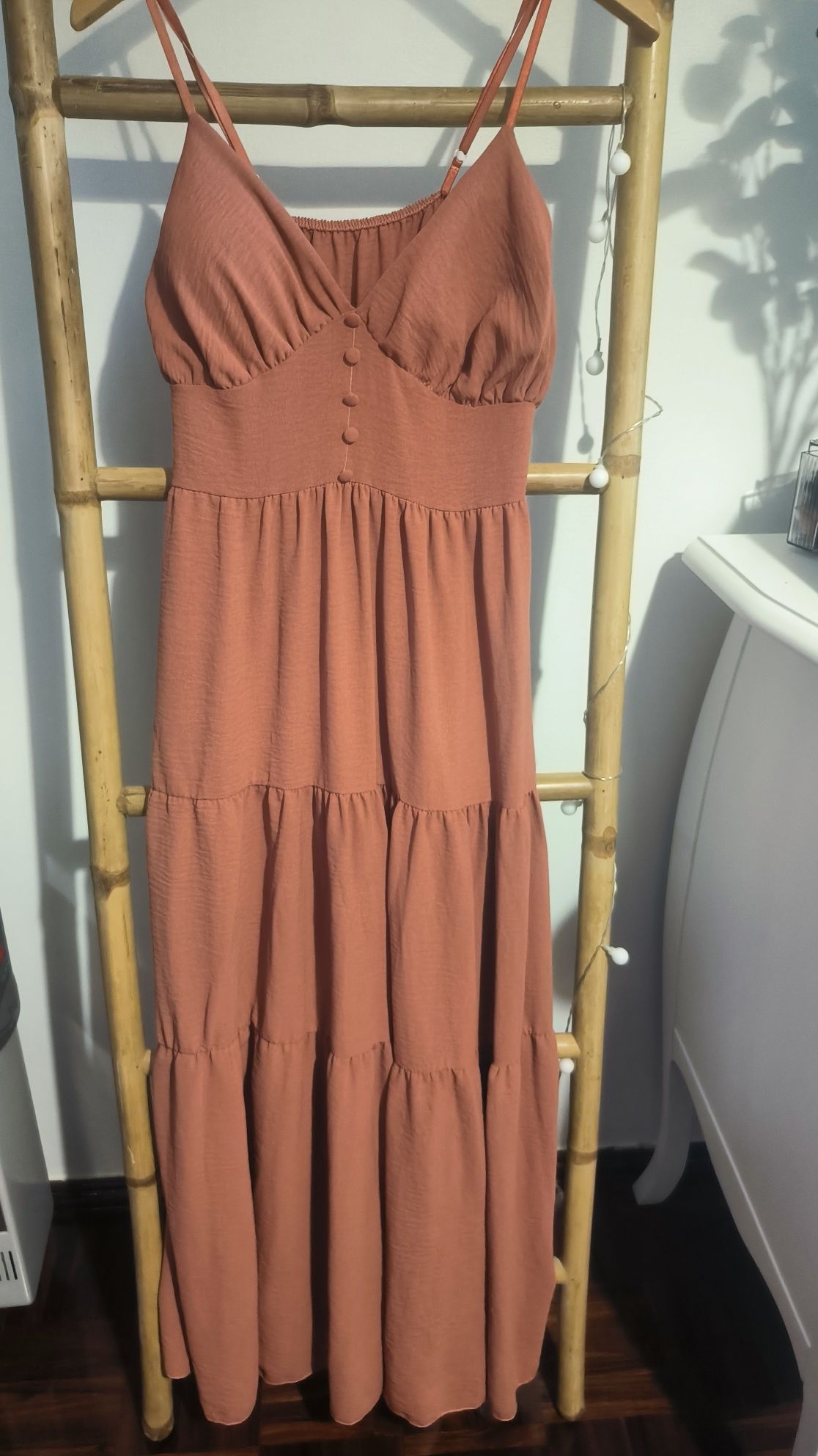 Vestido terracota novo