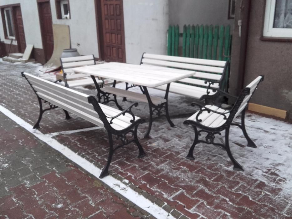 Meble ogrodowe żeliwne Metalowe Możliwość Transportu wyprzedarz po sez