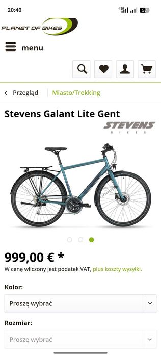 Rower miejski trekkingowy Stevens Galant lite, Alivio 3x9, r. M - 48cm