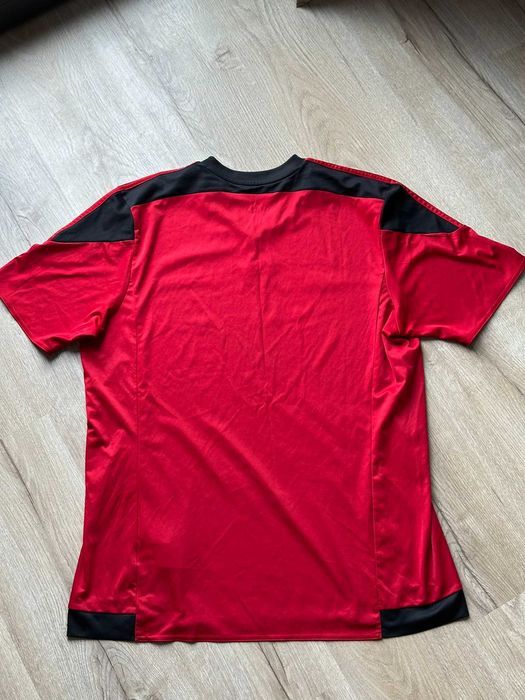 Koszulka Adidas ClimaCool rozmiar XL – czerwono-czarna, paski