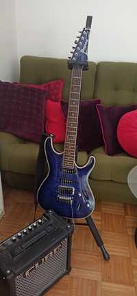 Gitara Ibanez sa360qm-cbb po lutniku wzmacniacz