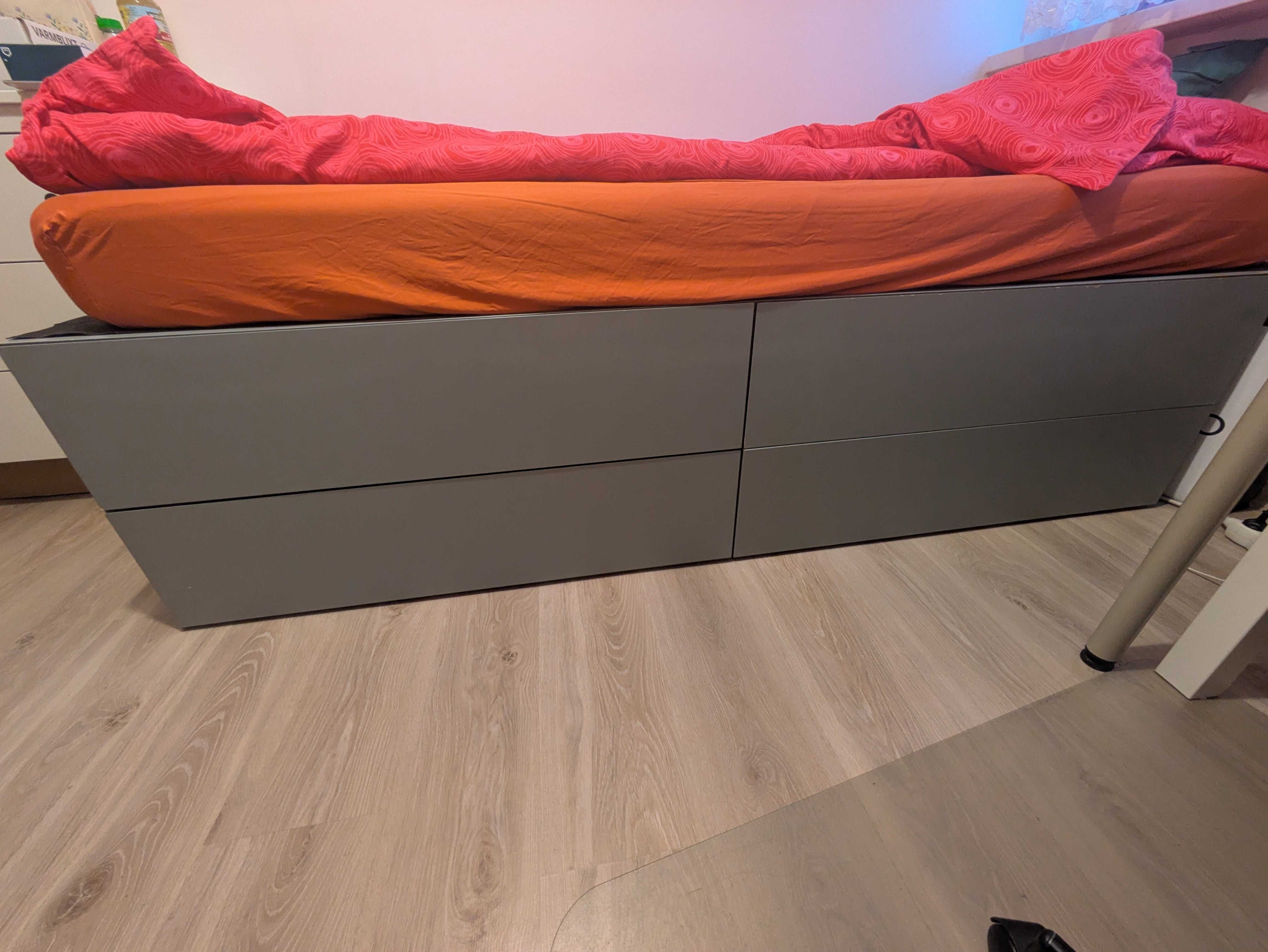 Łóżko pojedyncze z szufladami 90x200