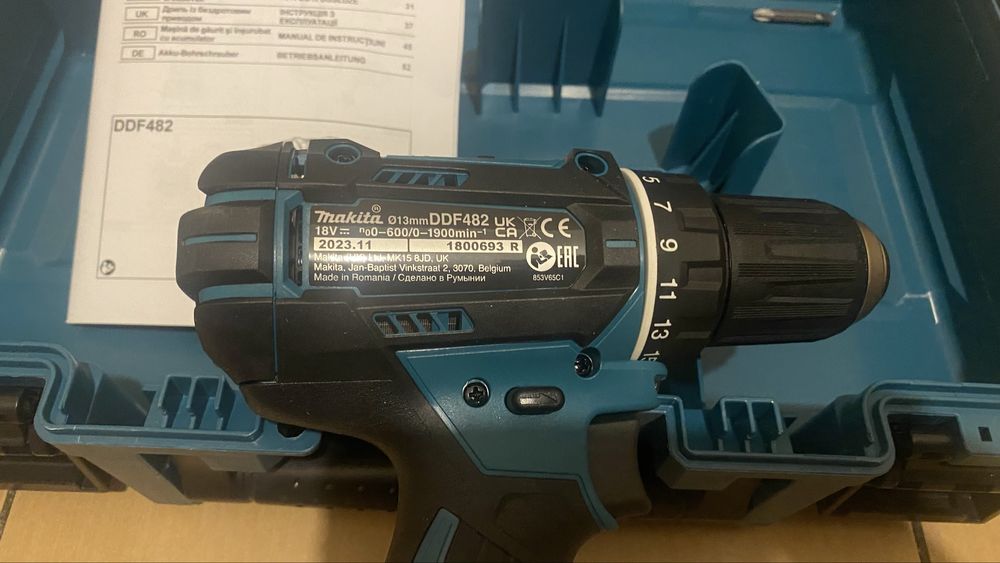 Makita 18v. Wkrętarka ddf482+bateria 3ah walizka. Nowe