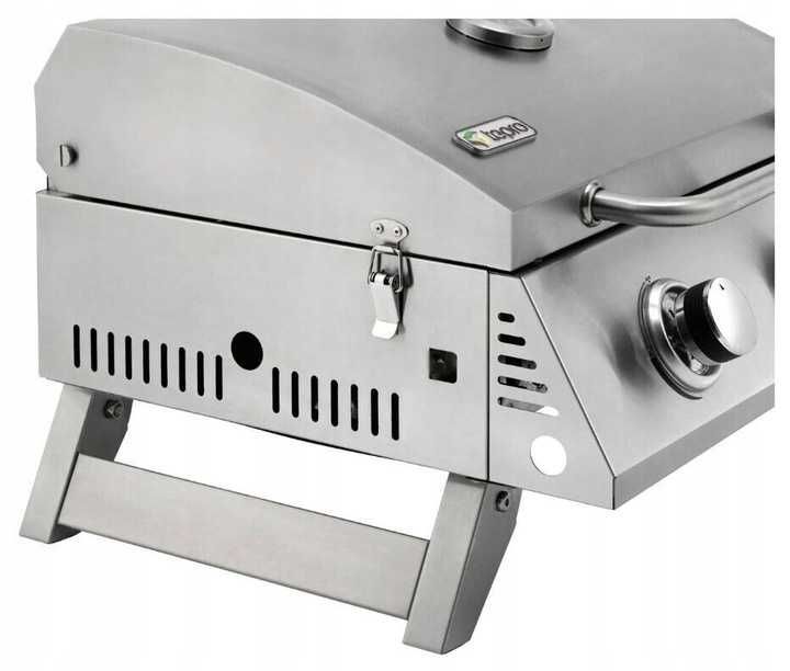 Grill Gazowy Stołowy Turystyczny  TEPRO CHICAGO 2 PLANIKI 6KW reduktor