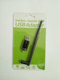 Adaptador de Rede USB, Wi-Fi 5g/2.4G+Bluetooth 4.2