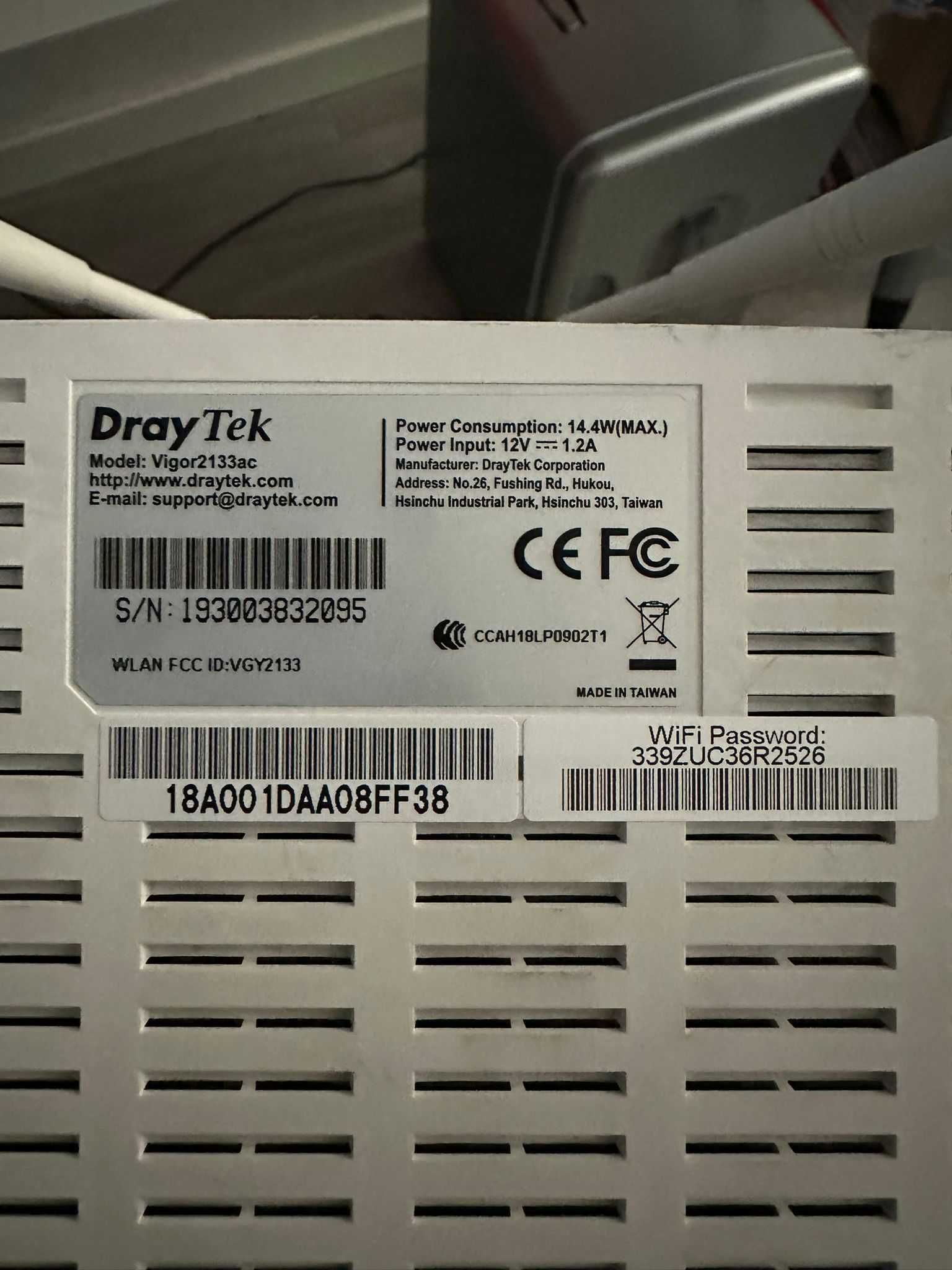 Router draytek vigor 2133 ac