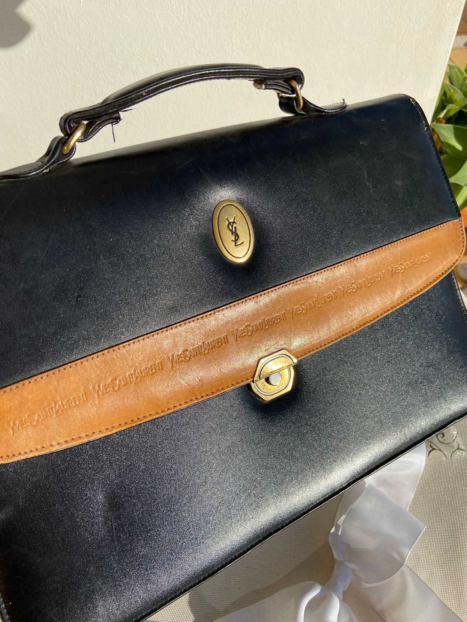 YSL vintage 70's laptop bag  / mala Yves Saint Laurent dos anos 70