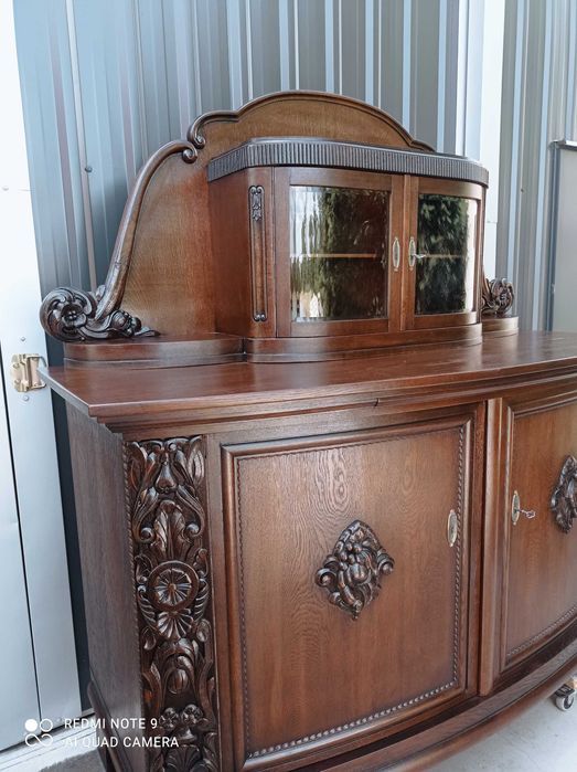 Bufet witryna kredens antyk zdobiony po renowacji