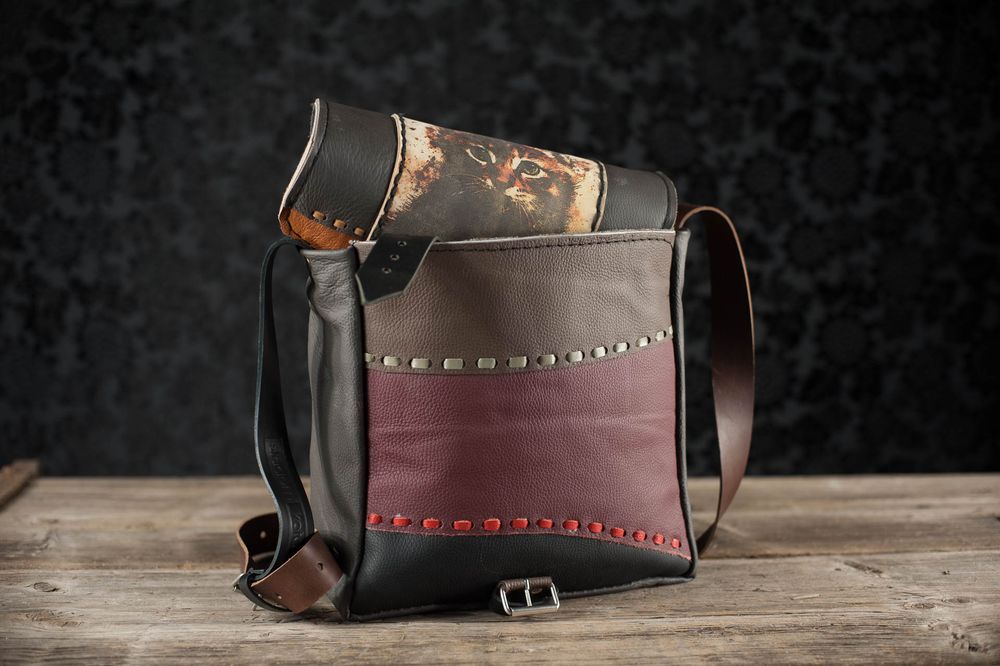 Torba duża A4 z małym kotem rękodzieło