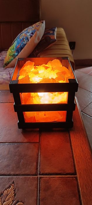 Sól himalajska, rękodzieło, lampka nocna, jonizator powietrza