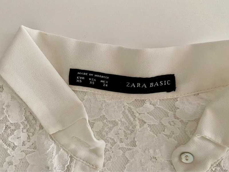 Blusa com renda da zara