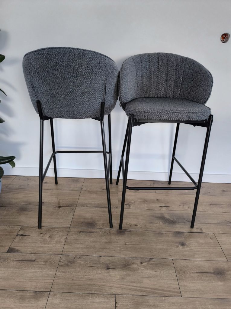 Hokery 2 szt. Mebel Partner Fabio grafit