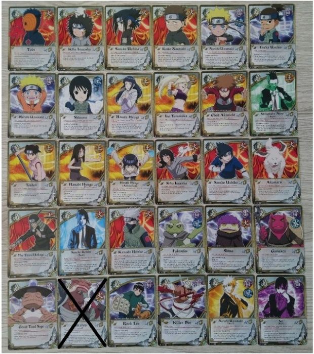 Karty do gry Naruto CCG, karty Ninja