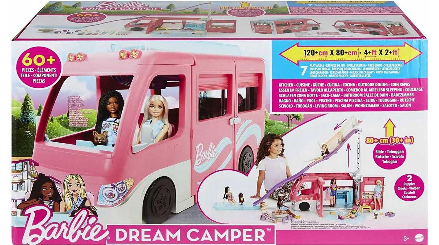 LALKA BARBIE KAMPER MARZEŃ wielkie auto dla lalek barbie na prezent