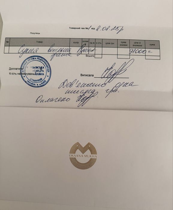 Весільна сукня OKSANA MUKHA