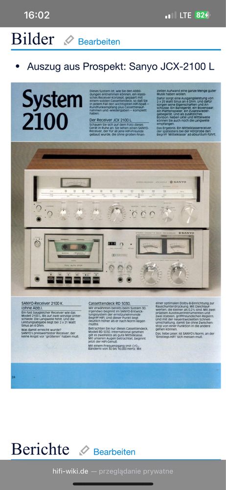 Amplituner Sanyo JCX 2100KZ