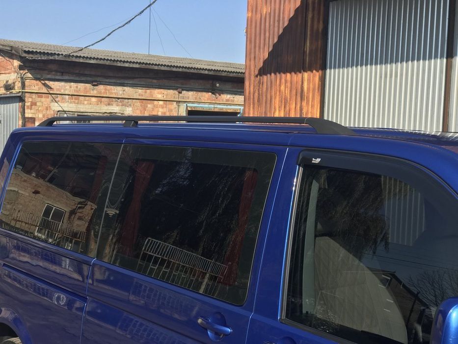 Volkswagen T5, T6 Transporter Рейлинги дуги на крышу (багажник) черные