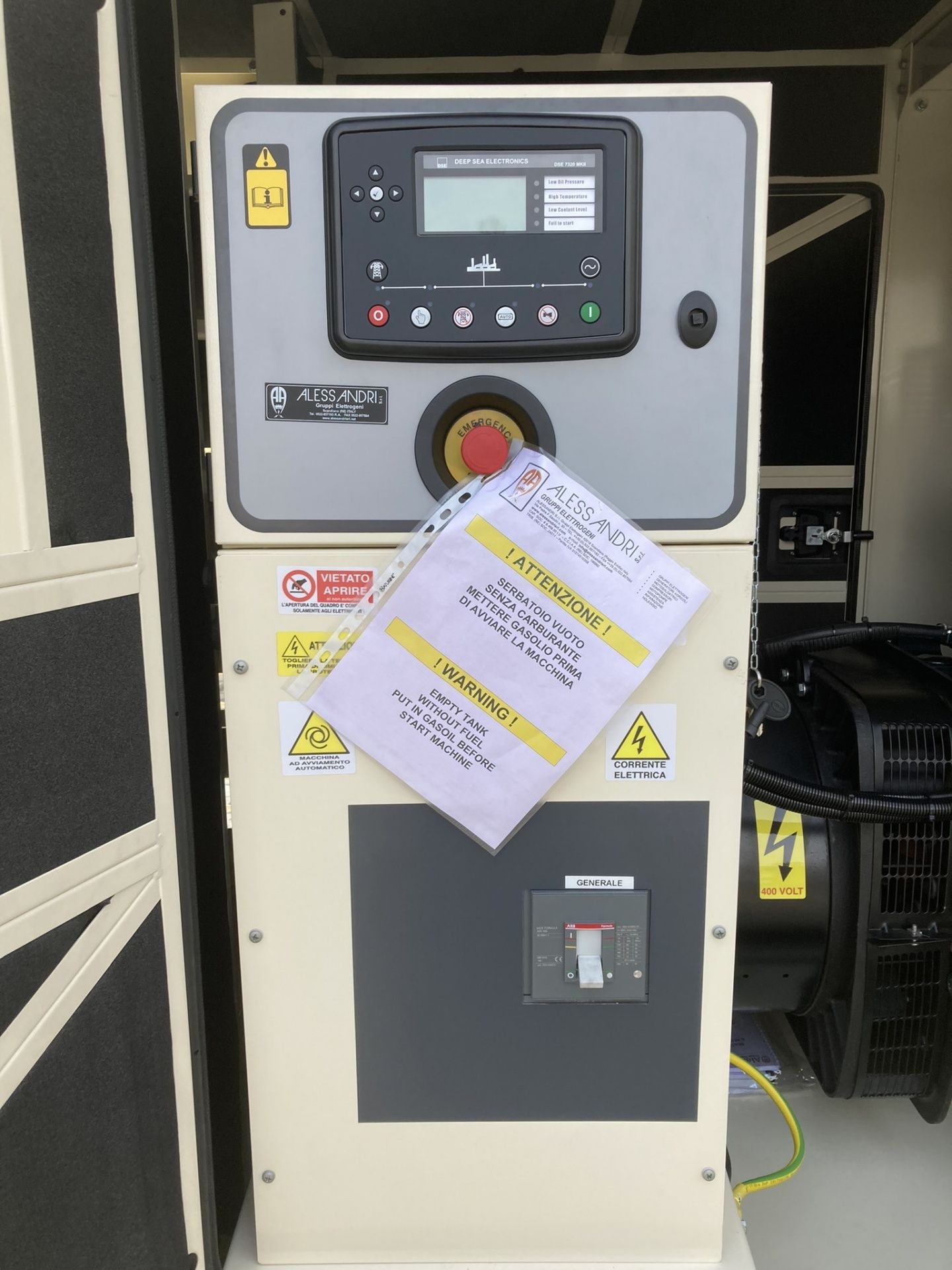 Генератор дизельний Alessandri 180 KVA 144 KWA двигун DOOSAN 144 килов