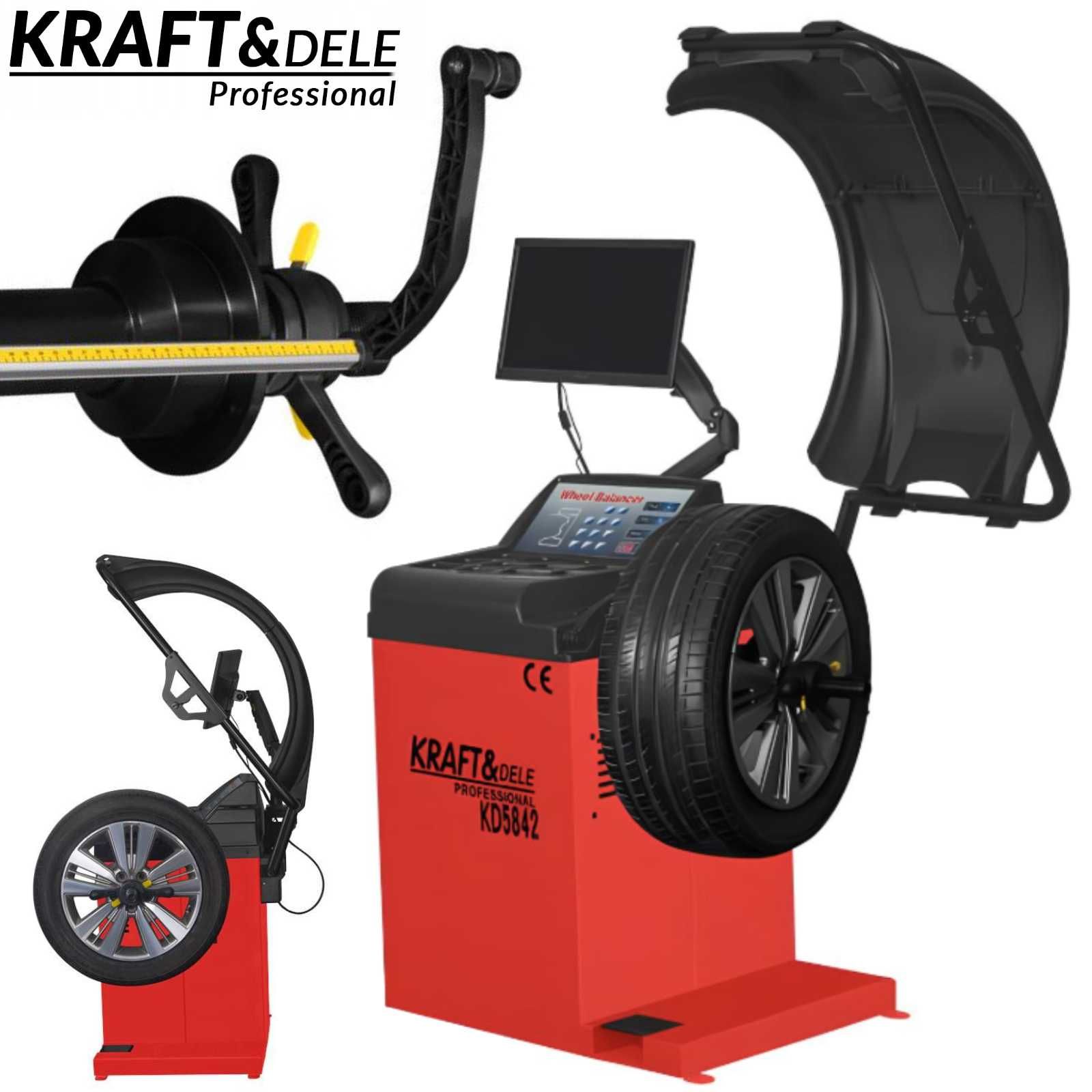 KRAFT&DELE Wyważarka Do Kół Automat + Laser 230v Do Wyważania KD5842