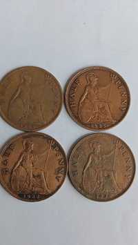 Moedas de half penny. Georgivs V