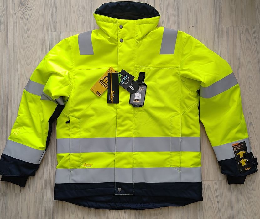1130 Snickers AllroundWork L High- Vis 37,5 zima  kurtka robocza odbla