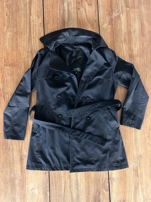 Gabardina preta Ralph Lauren tamanho S