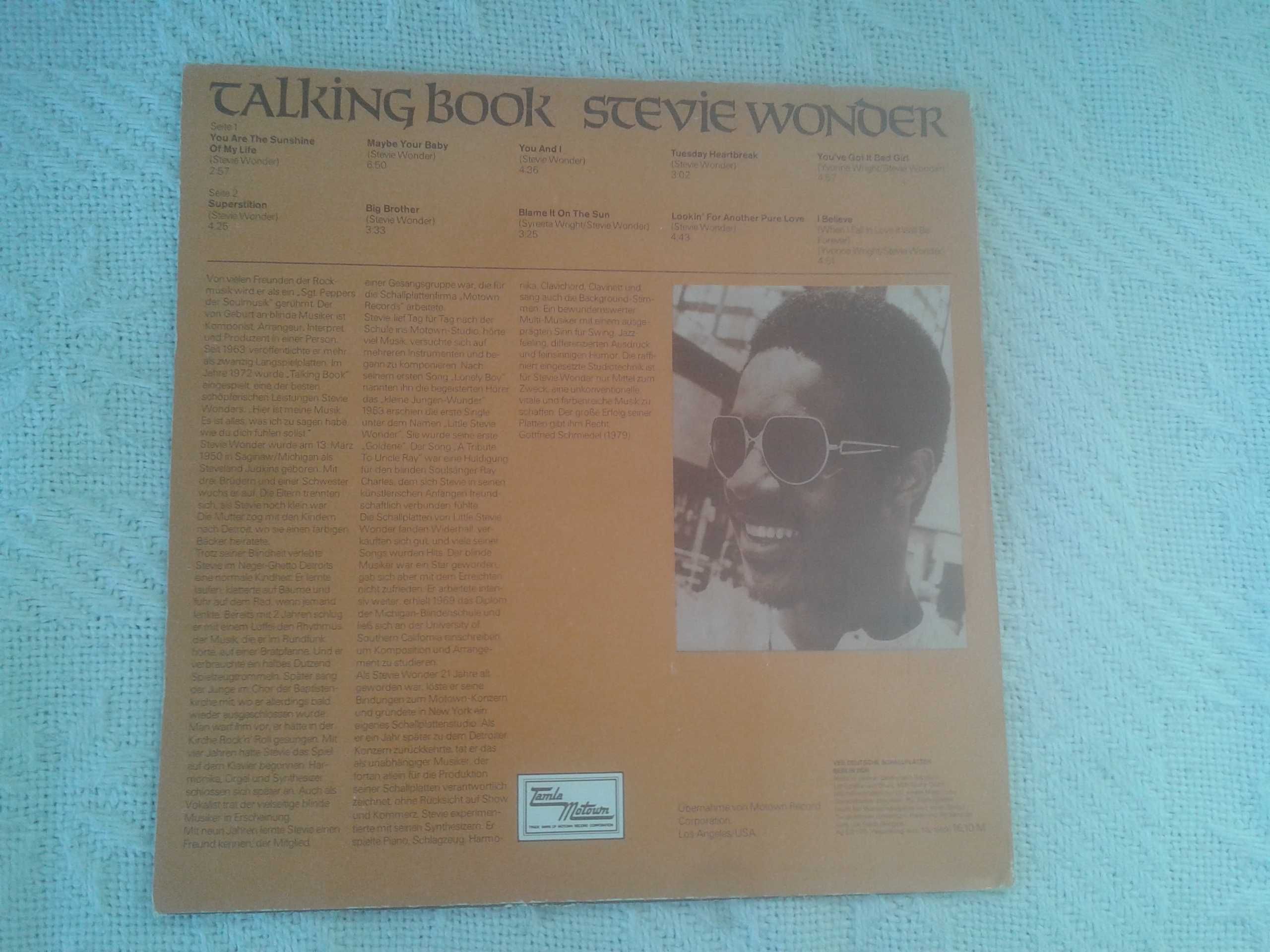 Płyta analogowa Stevie Wonder Talking Book unikat