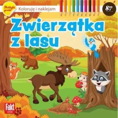 Zwierzątka z lasu Koloruję i naklejam - praca zbiorowa