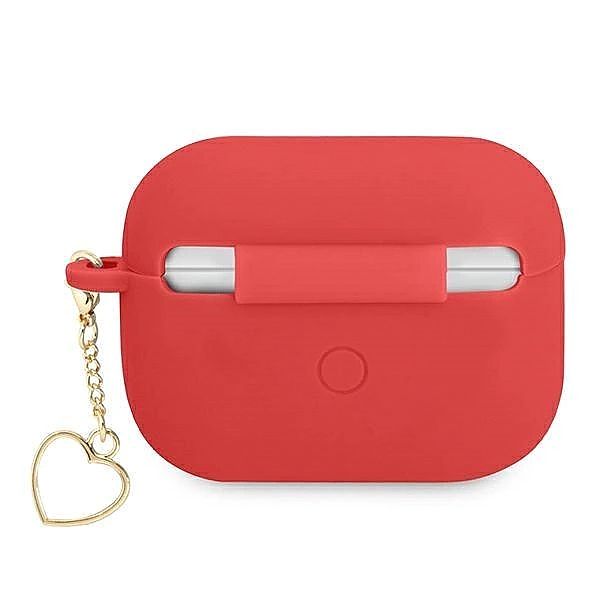Etui Guess Silicone Charm Heart Collection na AirPods Pro - czerwone