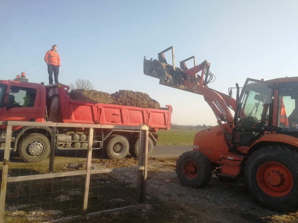 Transport żwiru, piasku kruszywa na budowę.Sprzedaż ziemi ogrodowej,