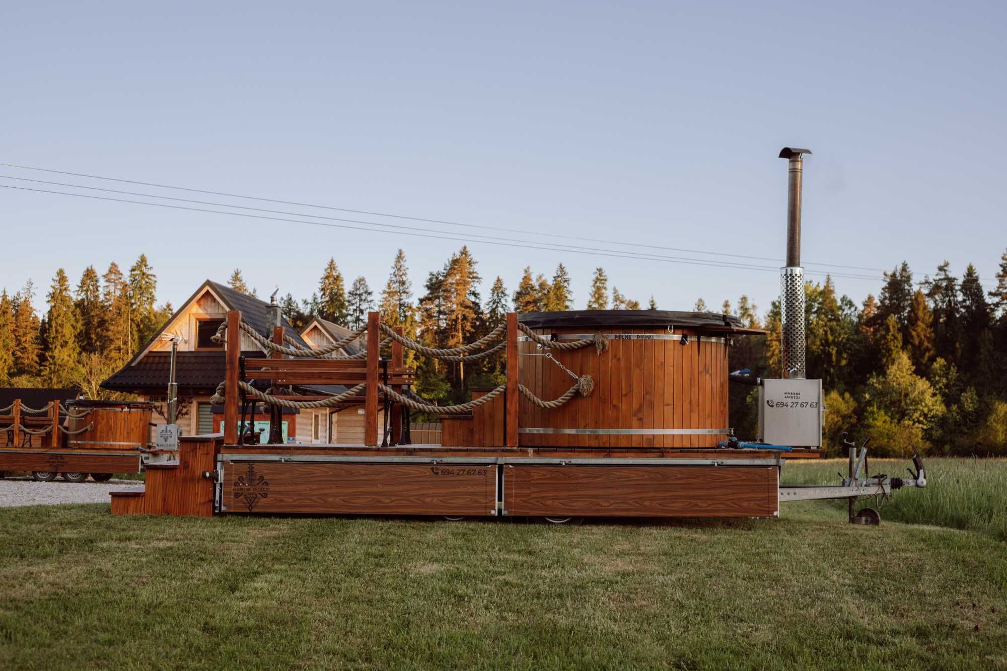 Wynajmę NOWOŚĆ MOBILNE Jacuzzi 16 osób 2x balia bania sauna IMPREZA!